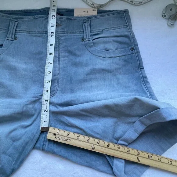 NYDJ High-Rise Ella Shorts w/ Binding Detail Size 14W - Picture 6 of 6